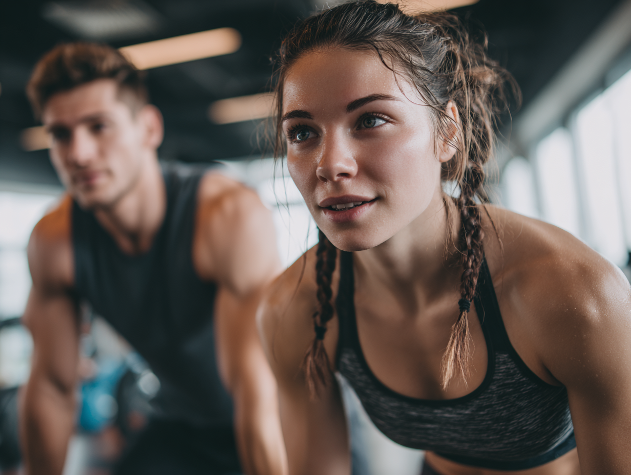 Група людей різного віку займається спортом на свіжому повітрі